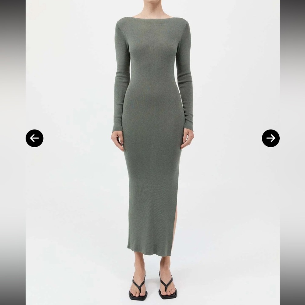 St. Agni Cut Out Maxi Dress in Balsam Green size XS